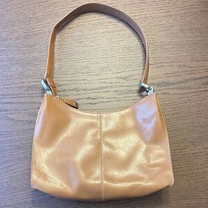 Liz Claiborne Slim Brown Sugar Leather Shoulder Bag